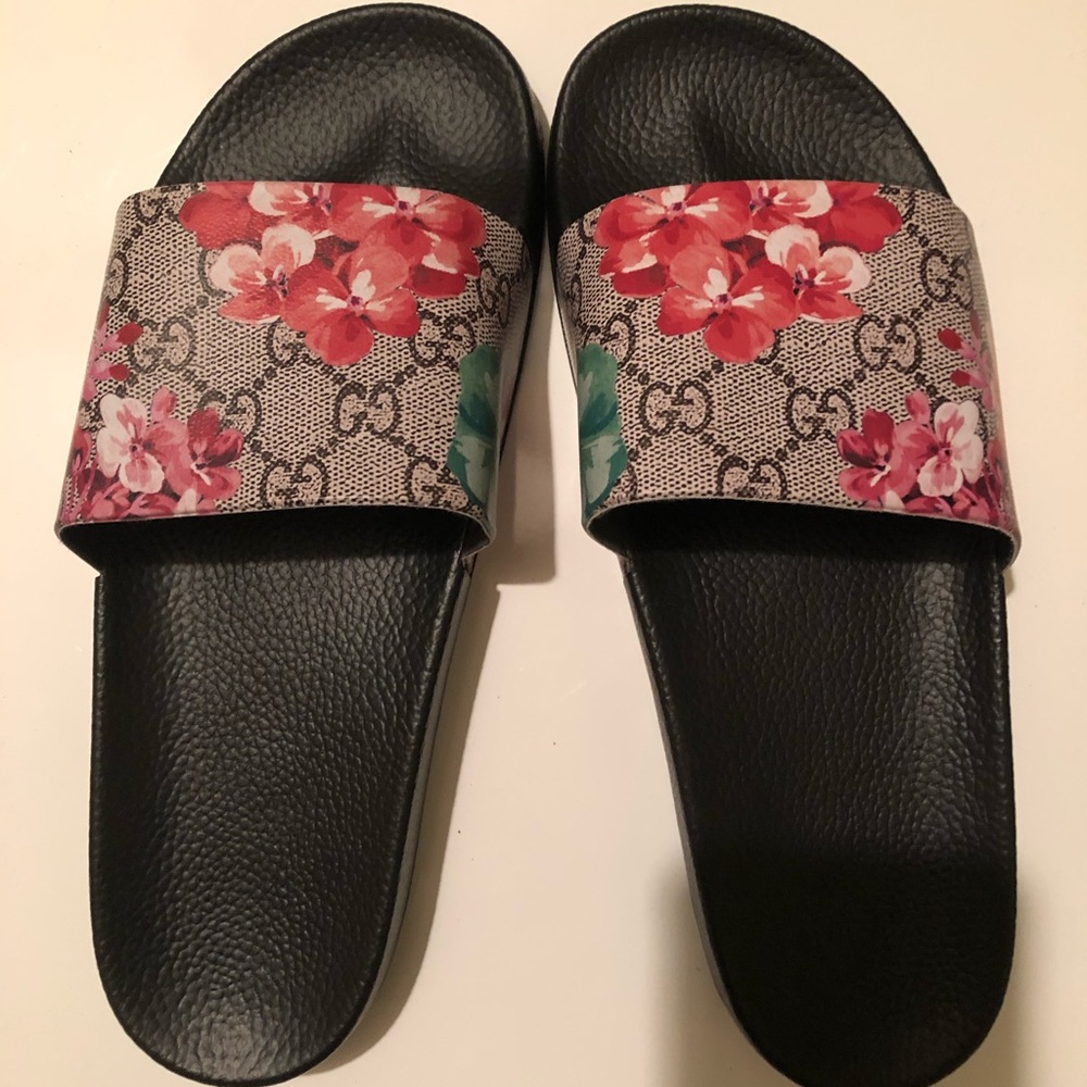 Gucci Floral Slides / Sandals